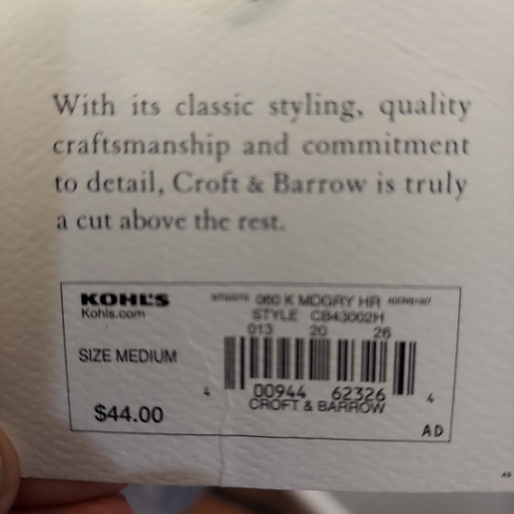 Croft & Barrow Dressy Zip Up Vest- Size Medium - Picture 3 of 3